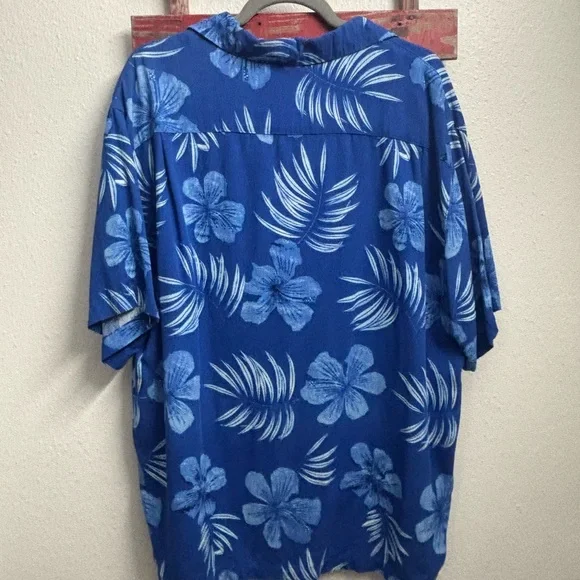 Caribbean‎ Silk Blend Shirt in Blue and White - Picture 6 of 7